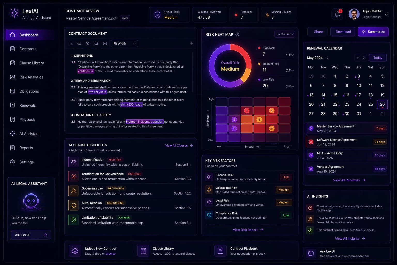 Legal Intelligence UI